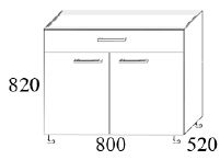 Szafka kuchenna dolna MKS9 80x52x82h